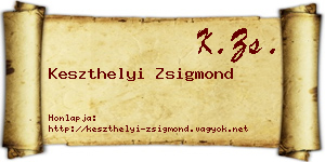 Keszthelyi Zsigmond névjegykártya