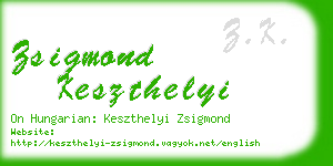 zsigmond keszthelyi business card